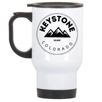 Keystone Colorado CO Mountain Town Funny Gift Elevated CO Skiing Gift Stainless Steel Travel Mug