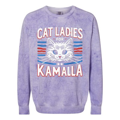 Kamala Crash Comma La Election 2024 Colorblast Crewneck Sweatshirt