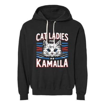 Kamala Crash Comma La Election 2024 Garment-Dyed Fleece Hoodie