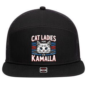 Kamala Crash Comma La Election 2024 7 Panel Mesh Trucker Snapback Hat