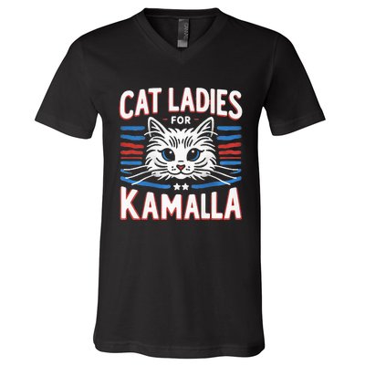 Kamala Crash Comma La Election 2024 V-Neck T-Shirt