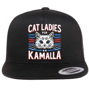 Kamala Crash Comma La Election 2024 Flat Bill Trucker Hat