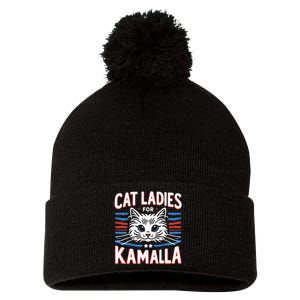 Kamala Crash Comma La Election 2024 Pom Pom 12in Knit Beanie