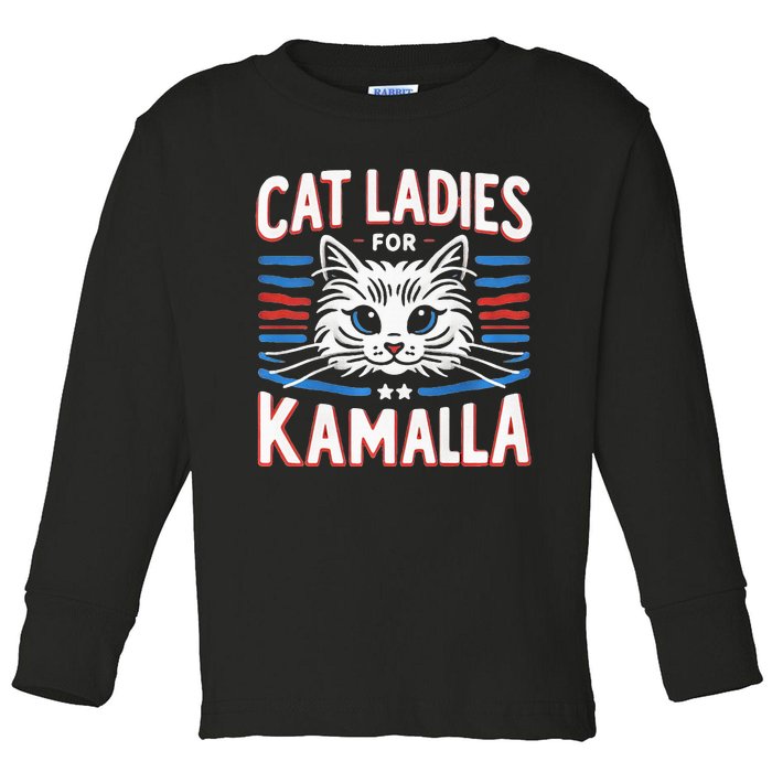 Kamala Crash Comma La Election 2024 Toddler Long Sleeve Shirt