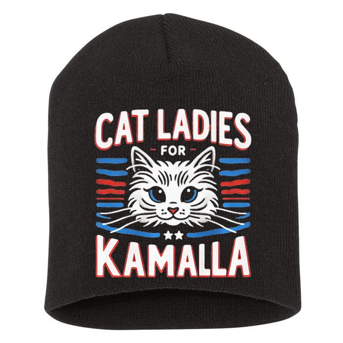 Kamala Crash Comma La Election 2024 Short Acrylic Beanie