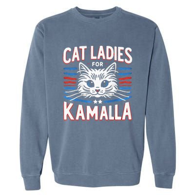 Kamala Crash Comma La Election 2024 Garment-Dyed Sweatshirt