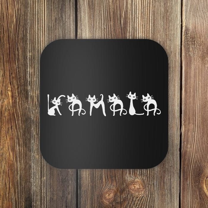 Kamala Cat Cute Cat Shaped Font Letters Subtle Comma La Coaster