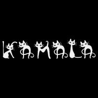 Kamala Cat Cute Cat Shaped Font Letters Subtle Comma La Coaster