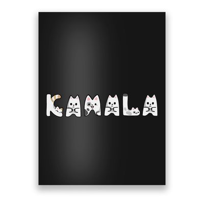 Kamala Cute Cat Lettering Alphabet Cat Lady Support Harris Poster