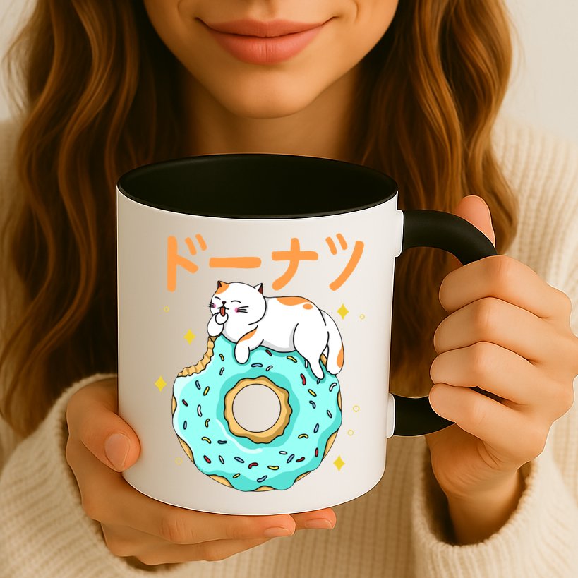Kawaii Cat Donut Mug