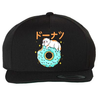 Kawaii Cat Donut Wool Snapback Cap