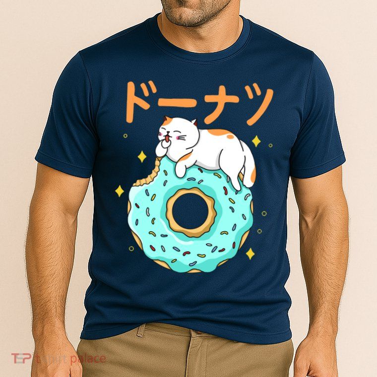 Kawaii Cat Donut Performance Shirt