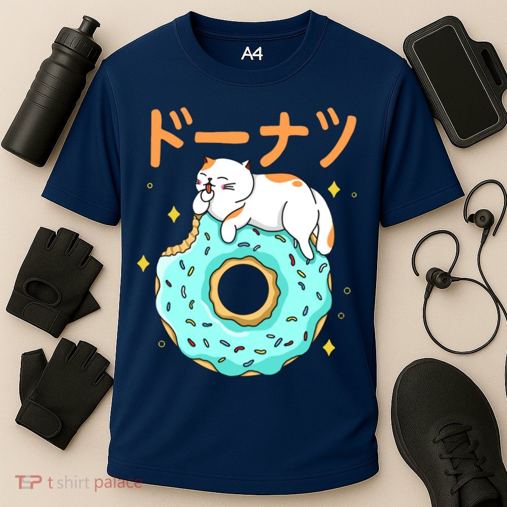 Kawaii Cat Donut Performance Shirt