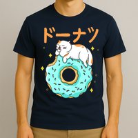Kawaii Cat Donut T-Shirt