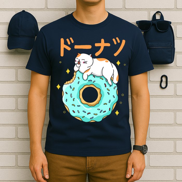 Kawaii Cat Donut T-Shirt