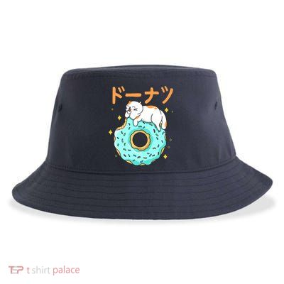 Kawaii Cat Donut Sustainable Bucket Hat