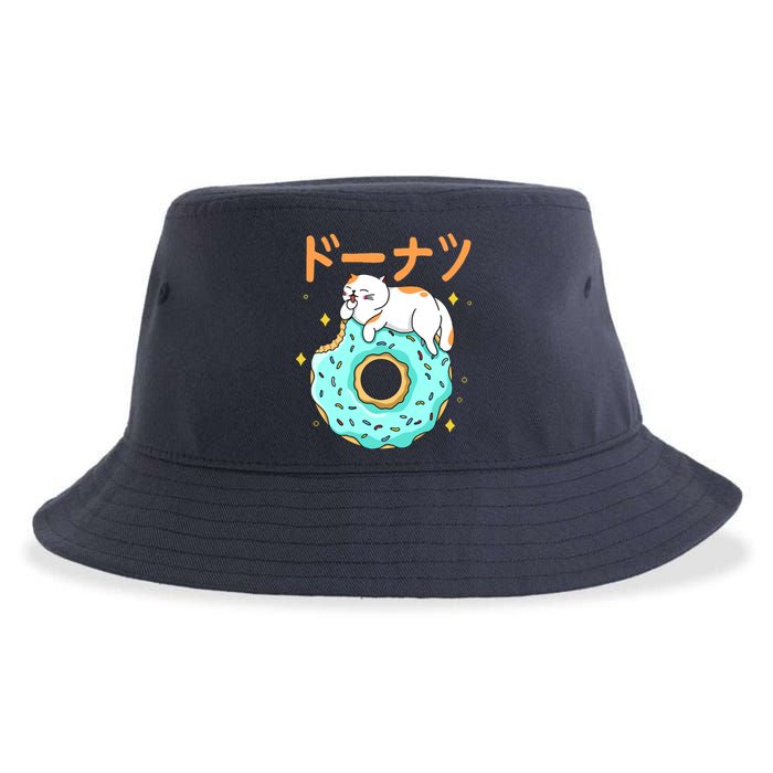 Kawaii Cat Donut Sustainable Bucket Hat
