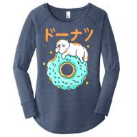 Kawaii Cat Donut Women's Perfect Tri Tunic Long Sleeve Shirt