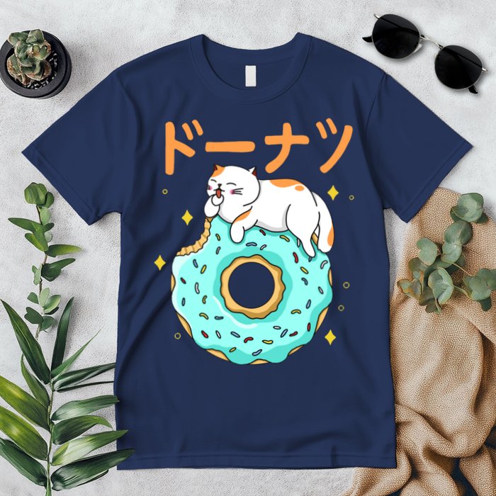 Kawaii Cat Donut Premium T-Shirt