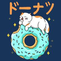 Kawaii Cat Donut Premium T-Shirt