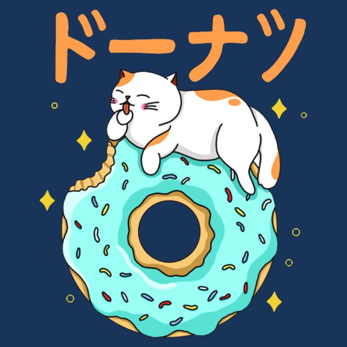 Kawaii Cat Donut Premium T-Shirt