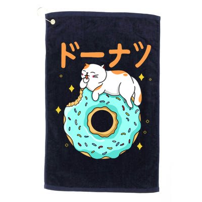 Kawaii Cat Donut Golf Towel
