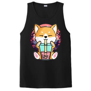 Kawaii Corgi Dog Bubble Tea Boba Anime Neko Japanese PosiCharge Competitor Tank