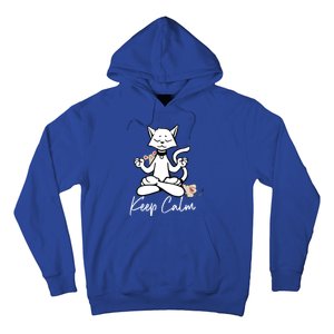 Keep Calm Do Yoga Cat Kitten Meditation Relaxation Gift Hoodie