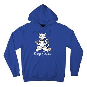 Keep Calm Do Yoga Cat Kitten Meditation Relaxation Gift Tall Hoodie