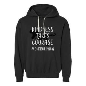 Kindness Courage Dino Unity Day Orange Anti Bullying Garment-Dyed Fleece Hoodie