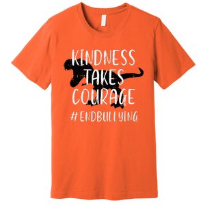 Kindness Courage Dino Unity Day Orange Anti Bullying Premium T-Shirt