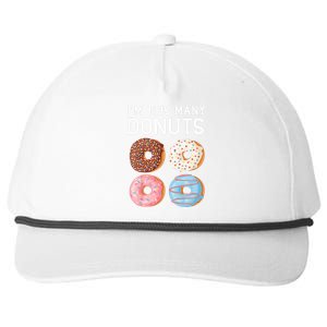 Kids Cute Donut 4th Birthday Im This Many Donuts 4 Year Old Snapback Five-Panel Rope Hat