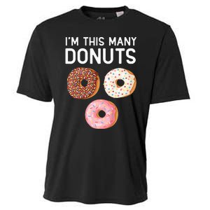 Kids Cute Donut 3rd Birthday Im This Many Donuts 3 Year Old Cooling Performance Crew T-Shirt