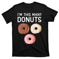 Kids Cute Donut 3rd Birthday Im This Many Donuts 3 Year Old T-Shirt