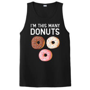 Kids Cute Donut 3rd Birthday Im This Many Donuts 3 Year Old PosiCharge Competitor Tank