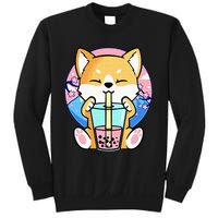 Kawaii Corgi Dog Bubble Tea Boba Anime Neko Japanese Kids Sweatshirt