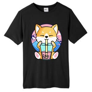 Kawaii Corgi Dog Bubble Tea Boba Anime Neko Japanese Kids Tall Fusion ChromaSoft Performance T-Shirt