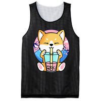 Kawaii Corgi Dog Bubble Tea Boba Anime Neko Japanese Kids Mesh Reversible Basketball Jersey Tank