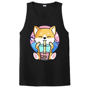 Kawaii Corgi Dog Bubble Tea Boba Anime Neko Japanese Kids PosiCharge Competitor Tank