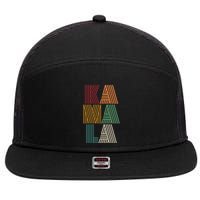 Kamala Custom Design Funny Gift 7 Panel Mesh Trucker Snapback Hat