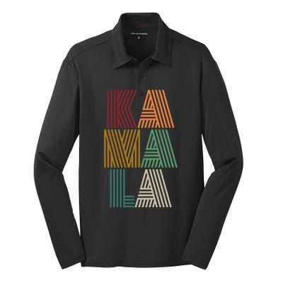 Kamala Custom Design Funny Gift Silk Touch Performance Long Sleeve Polo