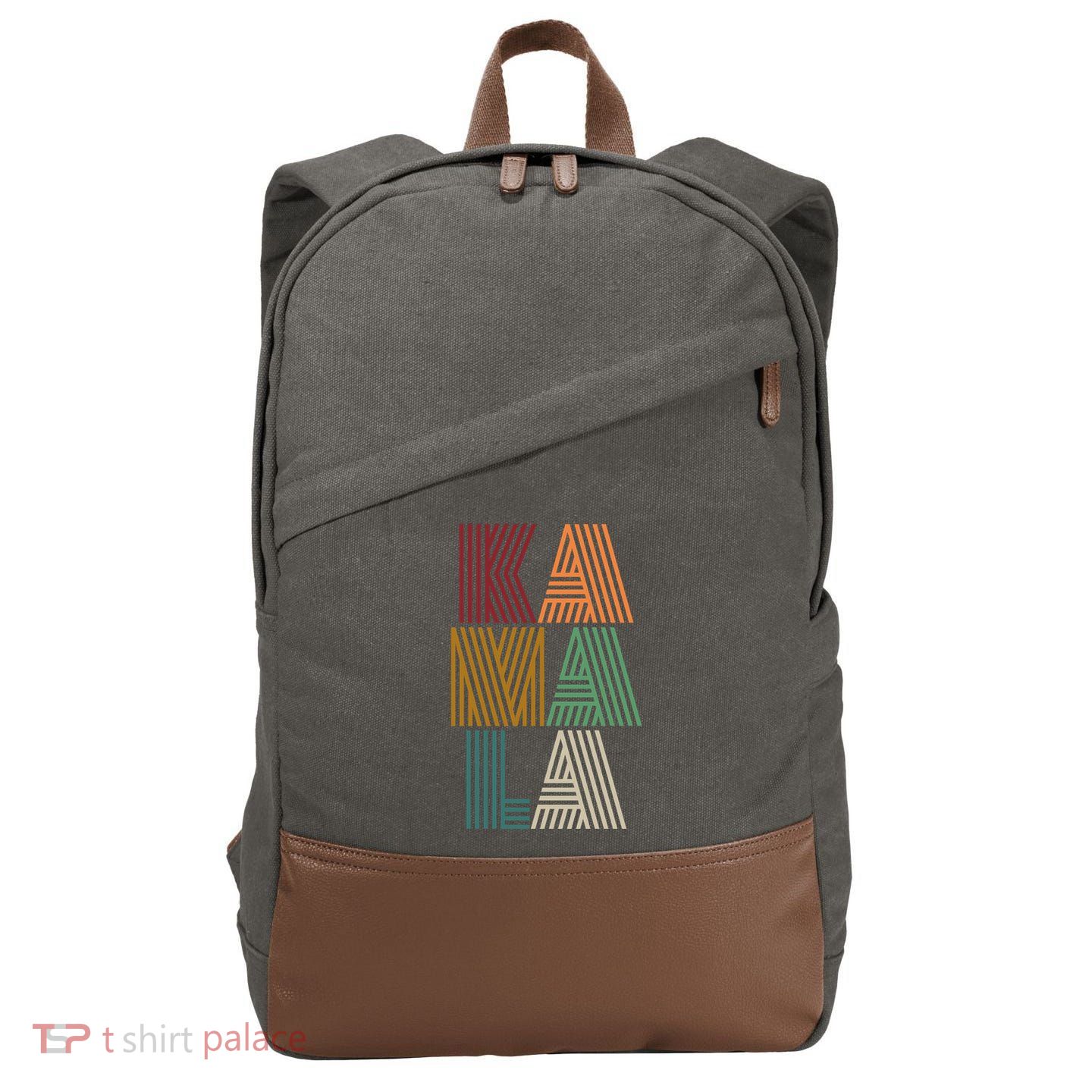 Kamala Custom Design Funny Gift Cotton Canvas Backpack