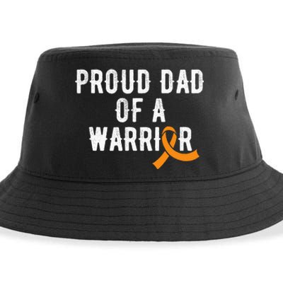 Kidney Cancer Dad Orange Ribbon Kidney Disease Awareness Sustainable Bucket Hat