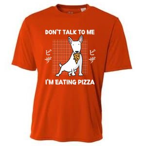 Kawaii Cute Dog Dont Talk To Me Im Eating Pizza Gift Cooling Performance Crew T-Shirt