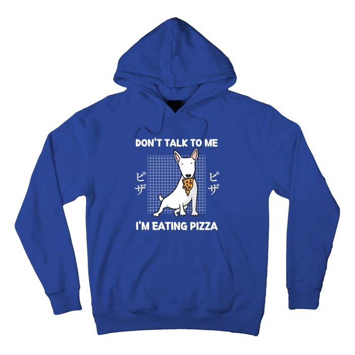 Kawaii Cute Dog Dont Talk To Me Im Eating Pizza Gift Hoodie