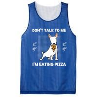 Kawaii Cute Dog Dont Talk To Me Im Eating Pizza Gift Mesh Reversible Basketball Jersey Tank