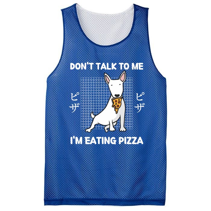 Kawaii Cute Dog Dont Talk To Me Im Eating Pizza Gift Mesh Reversible Basketball Jersey Tank