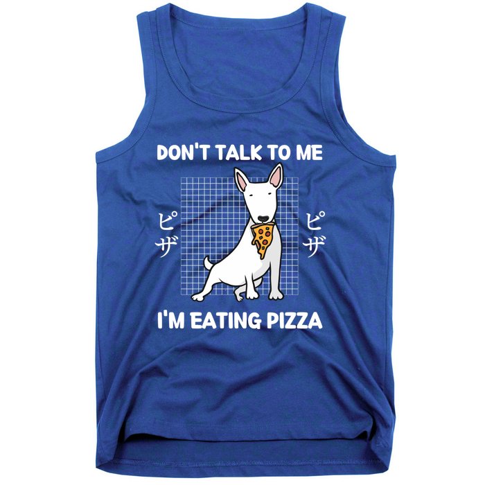 Kawaii Cute Dog Dont Talk To Me Im Eating Pizza Gift Tank Top