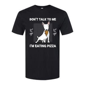 Kawaii Cute Dog Dont Talk To Me Im Eating Pizza Gift Softstyle CVC T-Shirt