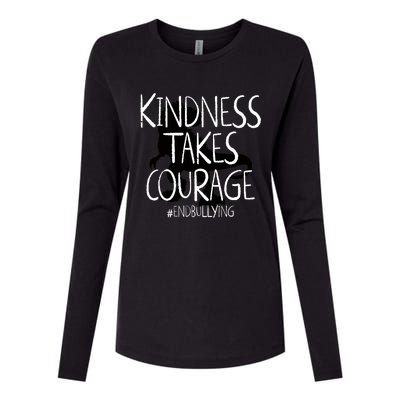 Kindness Courage Dino Kids Unity Day Orange Anti Bullying Womens Cotton Relaxed Long Sleeve T-Shirt